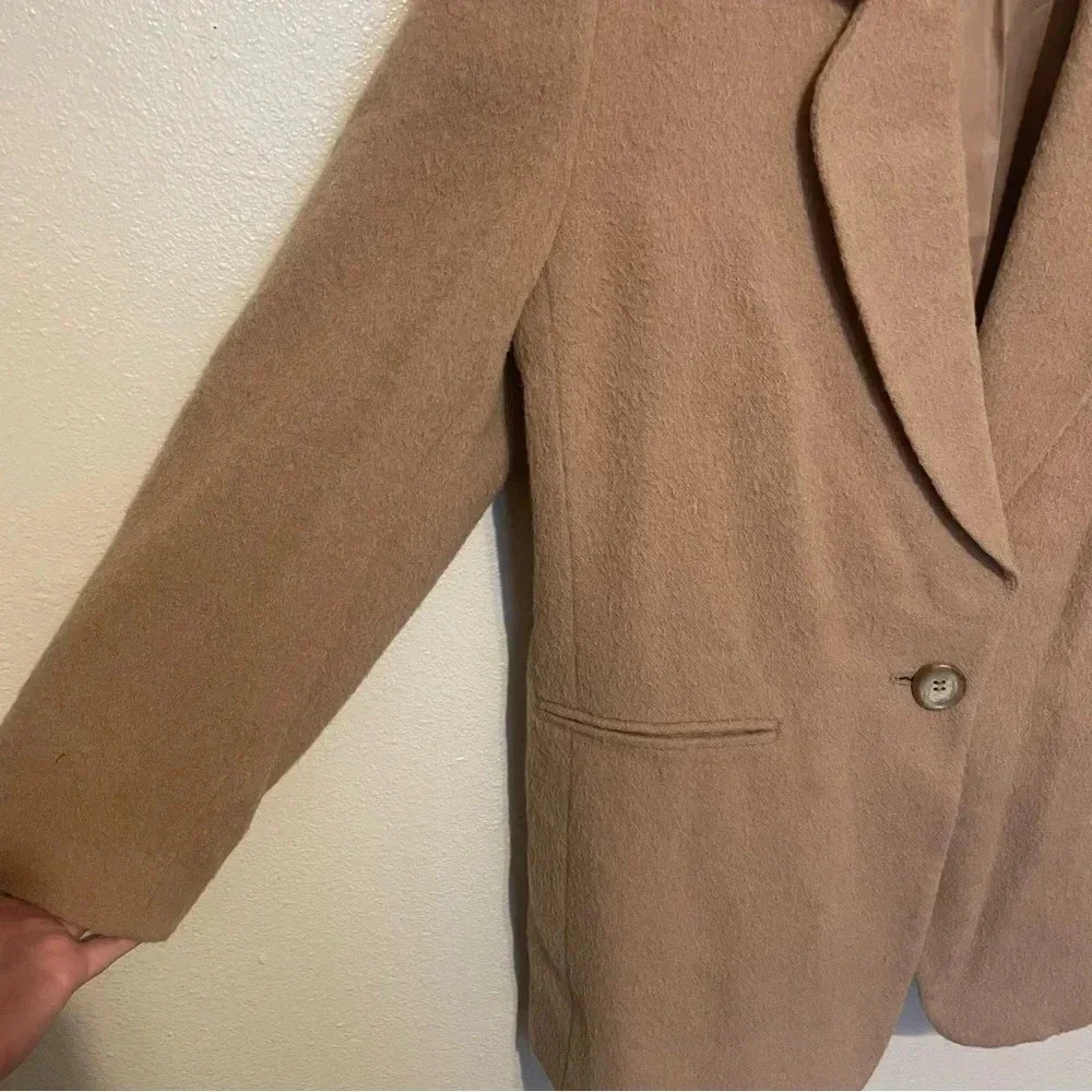 Vintage Harve Benard Wool And Alpaca Blazer Size 10 Lined Single Button - Picture 2 of 5